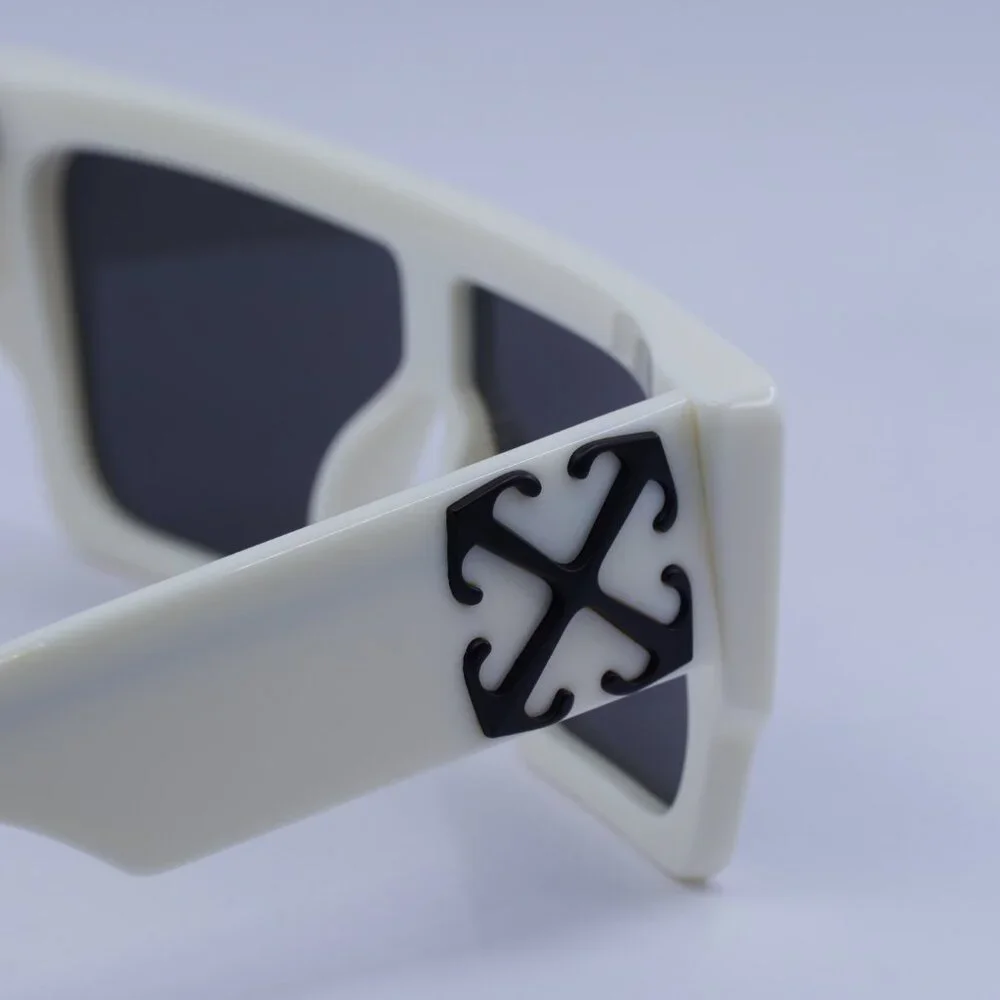 Off-White OERI14F MARION 0107 Sunglasses White Shield Frame, Dark Grey Lenses